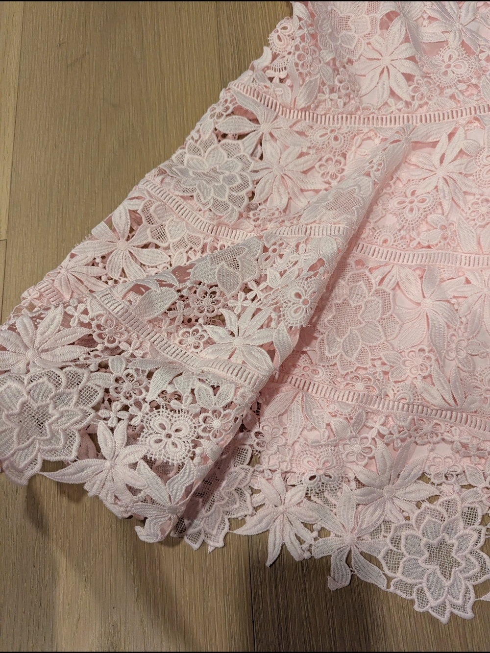 Delicate Pink Floral Lace Dress - Picture 6 of 6